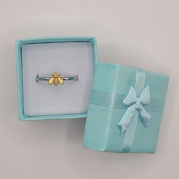 DaintybBumble Bee Ring Gold and Silver Size 7.5 - Picture 8 of 14